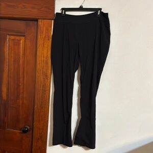 Black Flare Pants with Wide Waistband